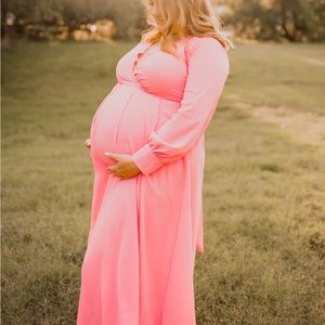 Pink PinkBlush Maternity Gown. Size large.